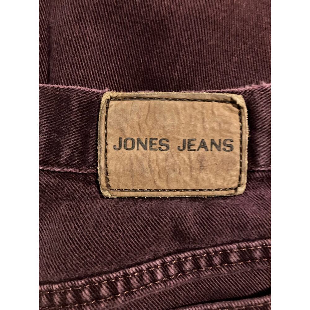 Vintage Jeans Jones Jeans 6 Burgundy Plum Straight Leg High Waist Cotton 90s - Picture 4 of 5